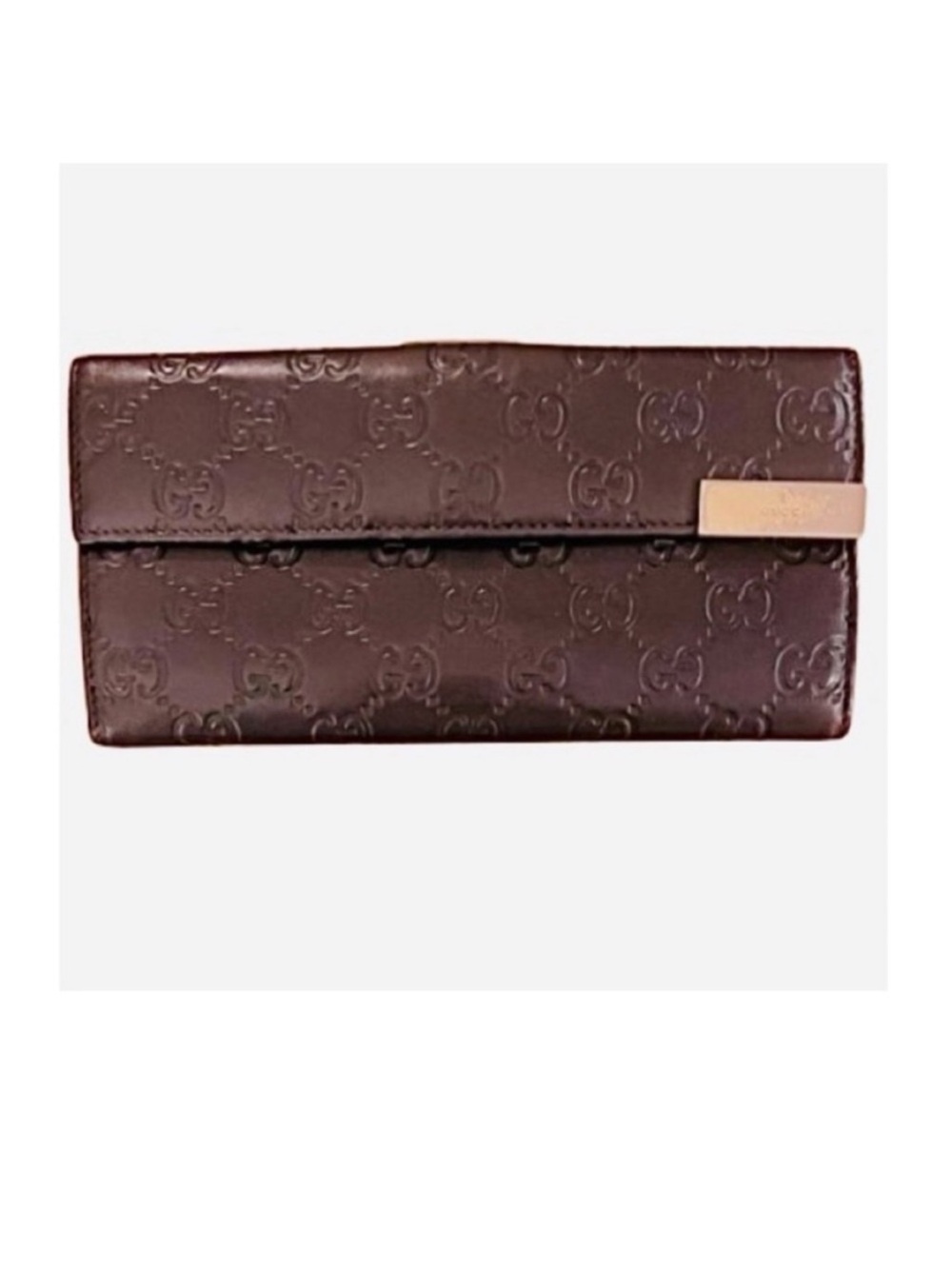 GUCCI- Guccissima Signature Continental Wallet Chocolate-Excellent Condition